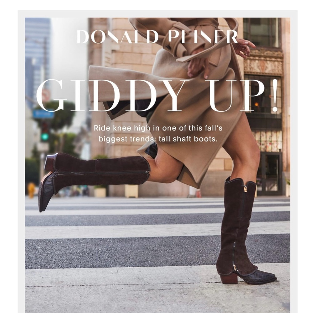 Donald J Pliner Devi Boots Size 8, Metallic Bronze
